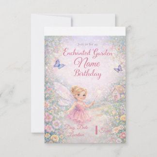 Enchanted Garden Fairy Birthday Invitations Einladung
