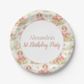 Enchanted Garden Fairy Birthday Pappteller (Vorderseite)