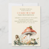 Enchanted Garden Fairy Erster Geburtstag Einladung (Vorderseite)