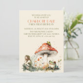 Enchanted Garden Fairy Erster Geburtstag Einladung (Stehend Vorderseite)