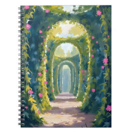 Enchanted Garden | Floral Archway Painting Notizblock