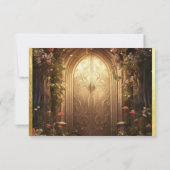 Enchanted Garden Gate RSVP Karte (Rückseite)