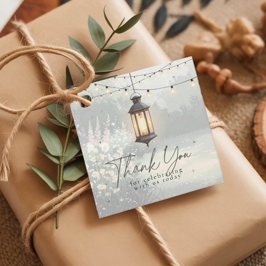 Enchanted Garden Lantern Danke Pink ID1163 Geschenkanhänger