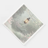 Enchanted Garden Lantern Danke Pink ID1163 Serviette (Ecke)