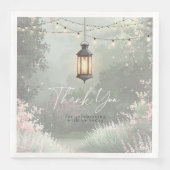 Enchanted Garden Lantern Danke Pink ID1163 Serviette (Vorderseite)