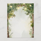 Enchanted Garden String Lights Wedding Details Begleitkarte (Rückseite)