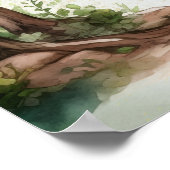 Enchanted Garden String Lights Wedding Welcome Poster (Ecke)