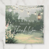 Enchanted Garden Sweet 16 Danke Pink ID1163 Geschenkanhänger (Vorderseite)