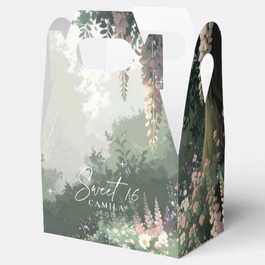 Enchanted Garden Sweet 16 Pink ID1163 Geschenkschachtel (Geöffnet)