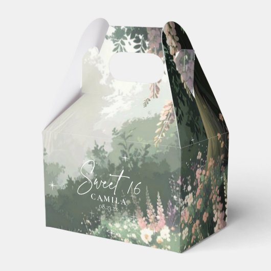 Enchanted Garden Sweet 16 Pink ID1163 Geschenkschachtel (Vorderseite)