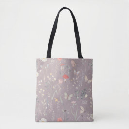Enchanted Garden Wildflower Butterfly Botanical Tasche