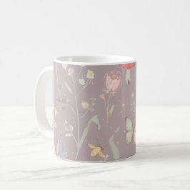 Enchanted Garden Wildflower Butterfly Whimsical Kaffeetasse
