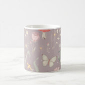 Enchanted Garden Wildflower Butterfly Whimsical Kaffeetasse (Mittel)