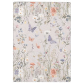 Enchanted Garden Wildflower Butterfly Whimsical Klemmbrett (Rückseite)