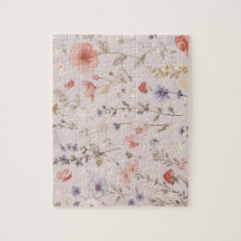 Enchanted Garden Wildflower Butterfly Whimsical Puzzle