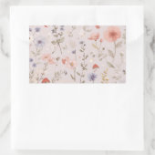 Enchanted Garden Wildflower Butterfly Whimsical Rechteckiger Aufkleber (Tasche)