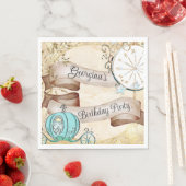 Enchanted Gold Cinderella Fairy Tale Serviette (Beispiel)