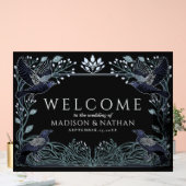 Enchanted Gothic Raven Wedding Welcome Black Acrylschild (Hochzeit)