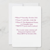 Enchanted Halloween Night Invitation Card Einladung (Rückseite)