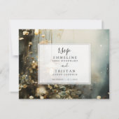Enchanted Hanging Lanterns Wedding RSVP Karte (Vorderseite)