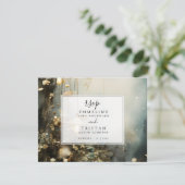 Enchanted Hanging Lanterns Wedding RSVP Karte (Stehend Vorderseite)