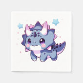 Enchanted Happy Dinosaur Baby Shower Serviette (Vorderseite)