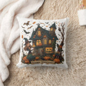 Enchanted Haunted House Halloween Kissen (Decke)