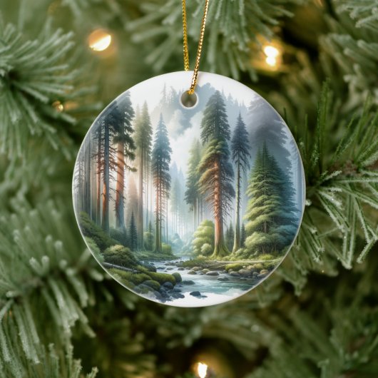 Enchanted Hoh Rainforest Keramik Ornament (Baum)