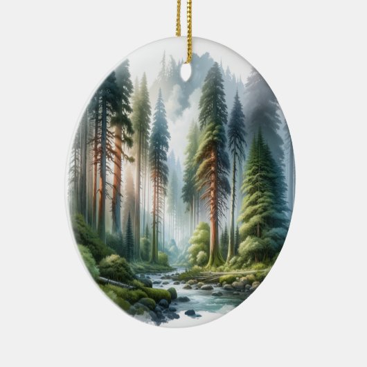 Enchanted Hoh Rainforest Keramik Ornament (Rechts)