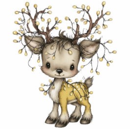 Enchanted Holiday Deer Freistehende Fotoskulptur