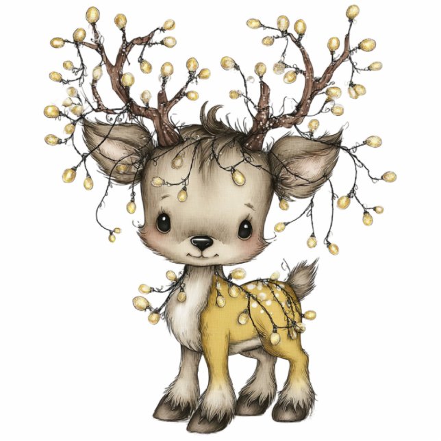 Enchanted Holiday Deer Freistehende Fotoskulptur (Vorne)