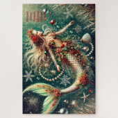 Enchanted Holiday Mermaid Weihnachtsfantasie Puzzle (Vertikal)