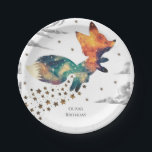 Enchanted Kids Fox Birthday Pappteller<br><div class="desc">Set die Szene für ein schönes Fest mit unseren verzauberten Kids Fox Birthday Paper Tellern. Mit bezaubernden Walddarstellungen und einem freundlichen Fuchsmotiv bringen diese Teller den Zauber des Waldes an Ihren Tisch. Sie sind robust und zuverlässig und eignen sich hervorragend, um von Wäldern inspiriert Leckereien und Freuden zu servieren. Ob...</div>