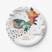 Enchanted Kids Fox Birthday Pappteller (Vorderseite)