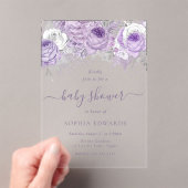 Enchanted Lavender Baby Shower Acryleinladungen (Insitu (Handheld))