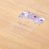 Enchanted Lavender Baby Shower Acryleinladungen (Ablage )