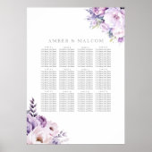 Enchanted Lavender Haze Wedding Seating Chart Poster (Vorne)