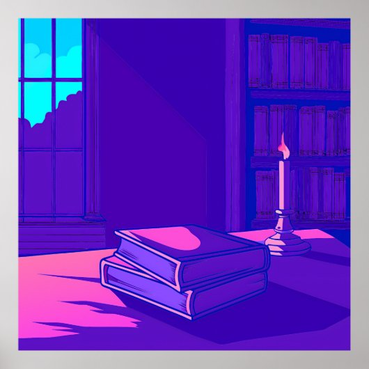 Enchanted Library Glow Poster (Vorne)