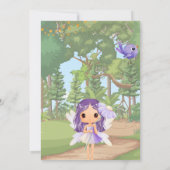 Enchanted Lila Fairy Birthday Einladung (Rückseite)