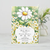 Enchanted Little Daisy Baby Shower Einladung (Stehend Vorderseite)