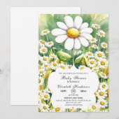 Enchanted Little Daisy Baby Shower Einladung (Vorne/Hinten)