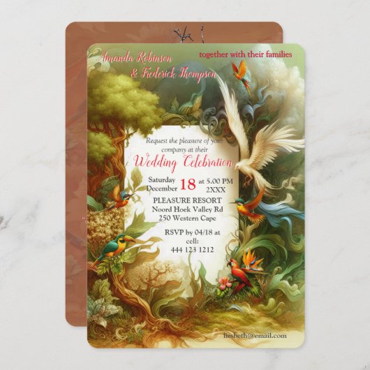 Enchanted Magical Fantasy Creations Einladung (Vorne/Hinten)