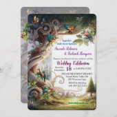 Enchanted Magical Fantasy Creations Einladung (Vorne/Hinten)