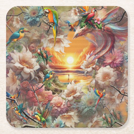 Enchanted Magical Fantasy Creations  Rechteckiger Pappuntersetzer (Vorderseite)