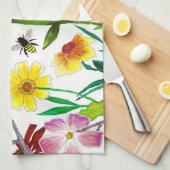 Enchanted Meadow Botanical Art Kitchen Towel Geschirrtuch (Viertel Falte)
