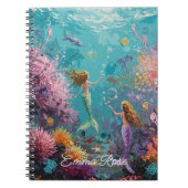 Enchanted Mermaid Underwater Scene Notizblock (Vorderseite)