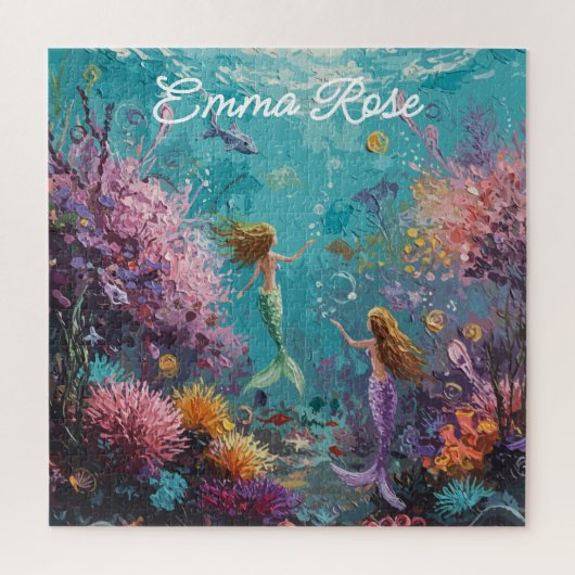 Enchanted Mermaid Underwater Scene Puzzle (Vertikal)