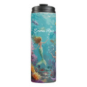 Enchanted Mermaid Underwater Scene Thermosbecher (Vorderseite)