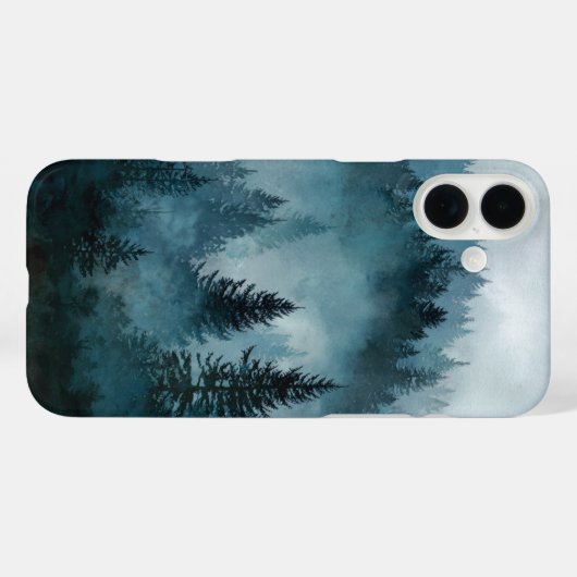 Enchanted Midnight Blue Forest Case-Mate iPhone Hülle (Rückseite (Horizontal))
