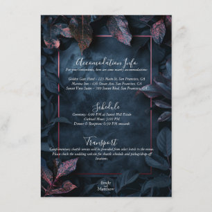 Enchanted Midnight Garden Wedding Enclosure Card Begleitkarte